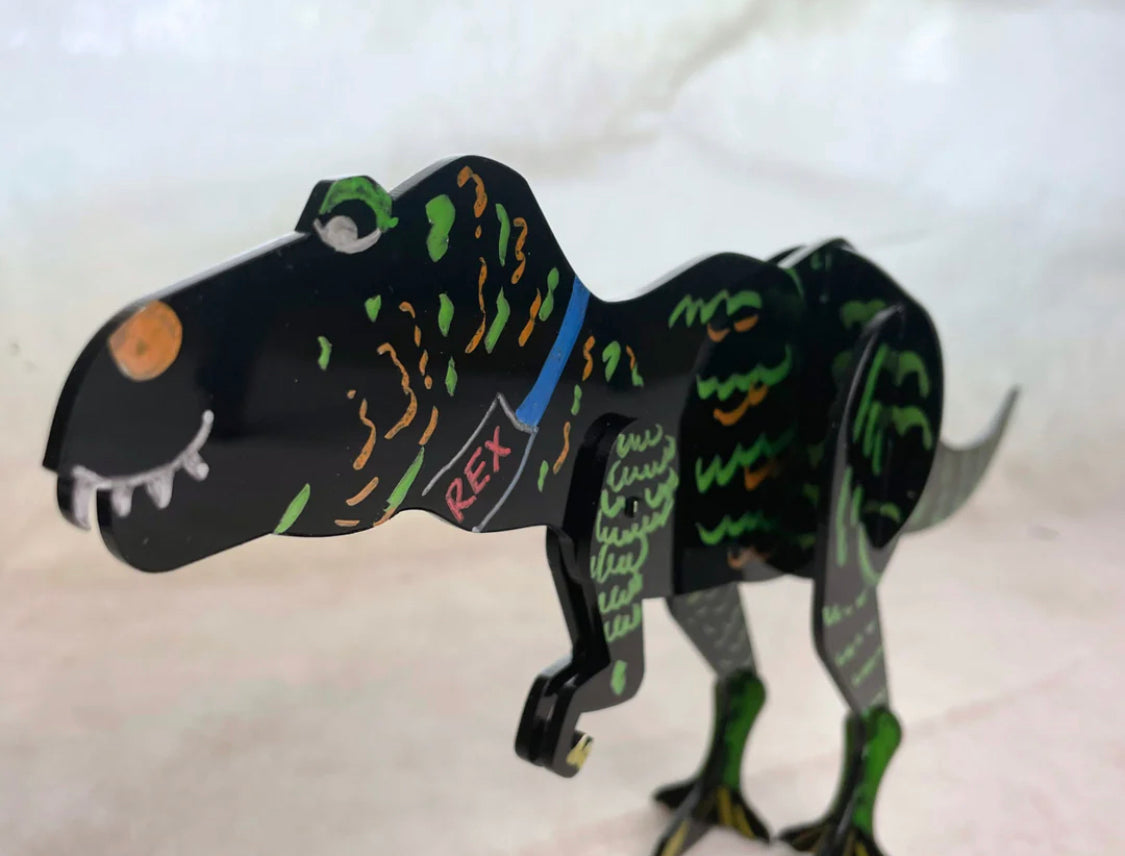 Chalkboard Puzzle Dino Trex