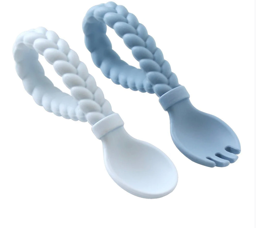 Fork & Spoon Set Blue