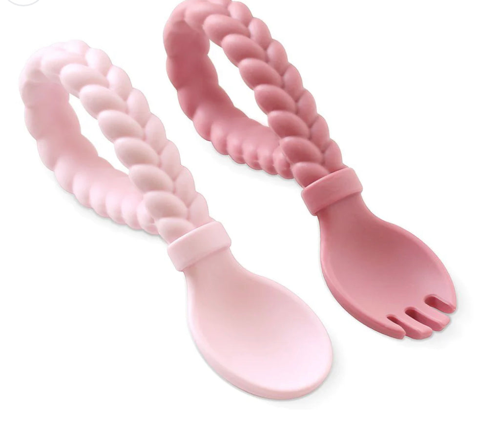 Fork & Spoon Set Pink
