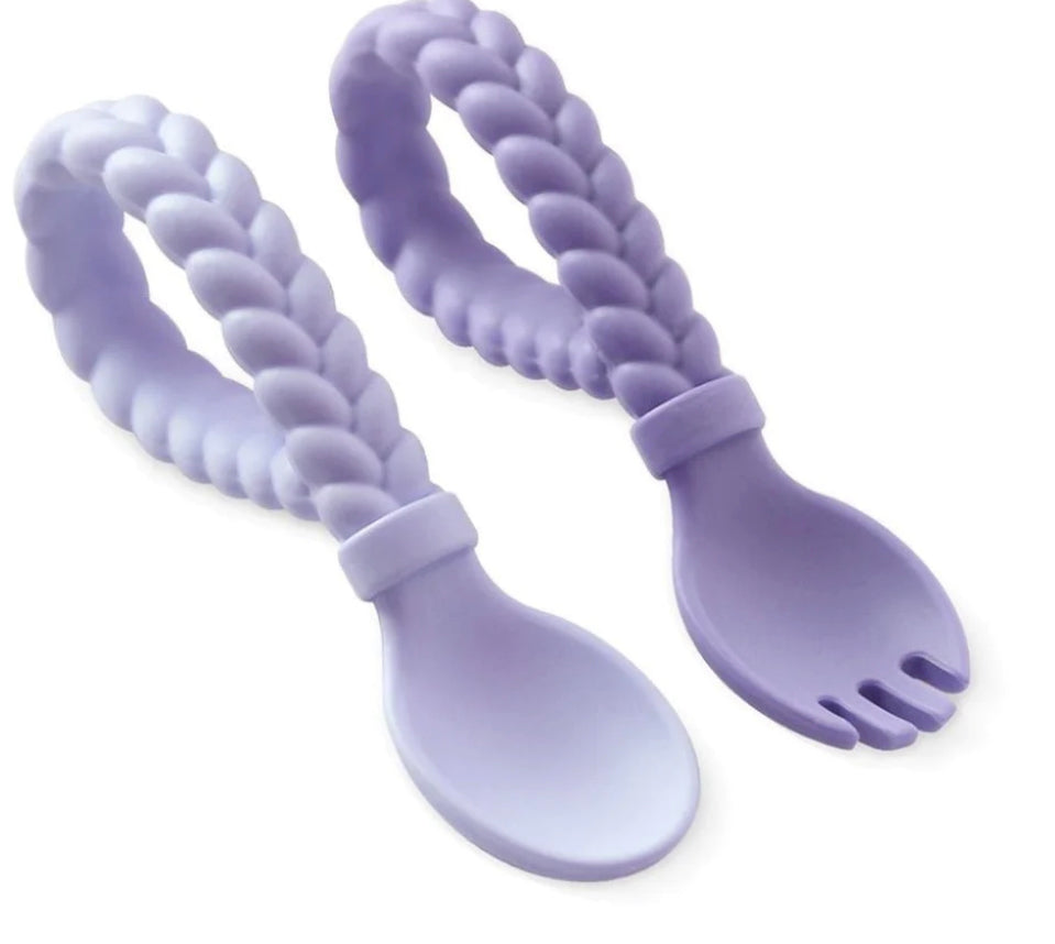 Fork & Spoon Set Purple