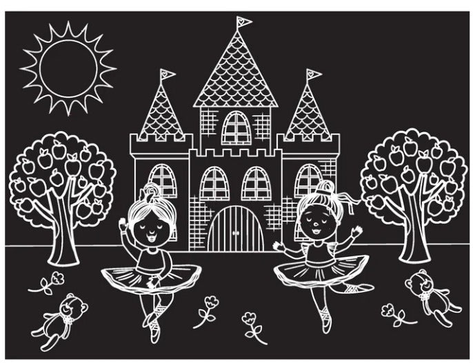 Imagination Starters - Chalkboard Placemat Ballerina set