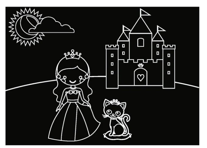 Imagination Starters - Chalkboard Mini Mats Princess & Butterfiles