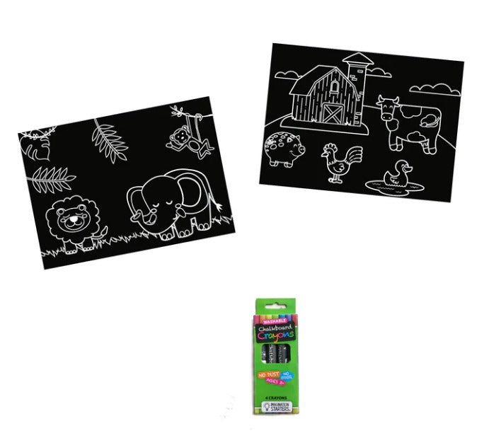 Imagination Starters - Chalkboard Mini Jungle & Farm